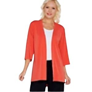 S | Coral Liquid Knit Cardigan